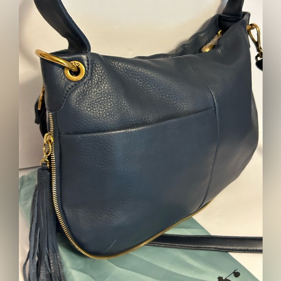 HOBO Navy pebble leather hobo shoulder bag crossbodyNWT - Picture 7 of 12